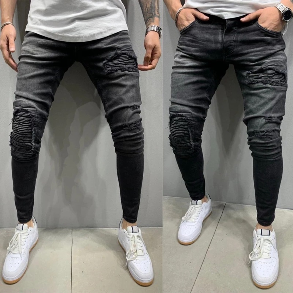 Men’s drop crotch grey black joggers